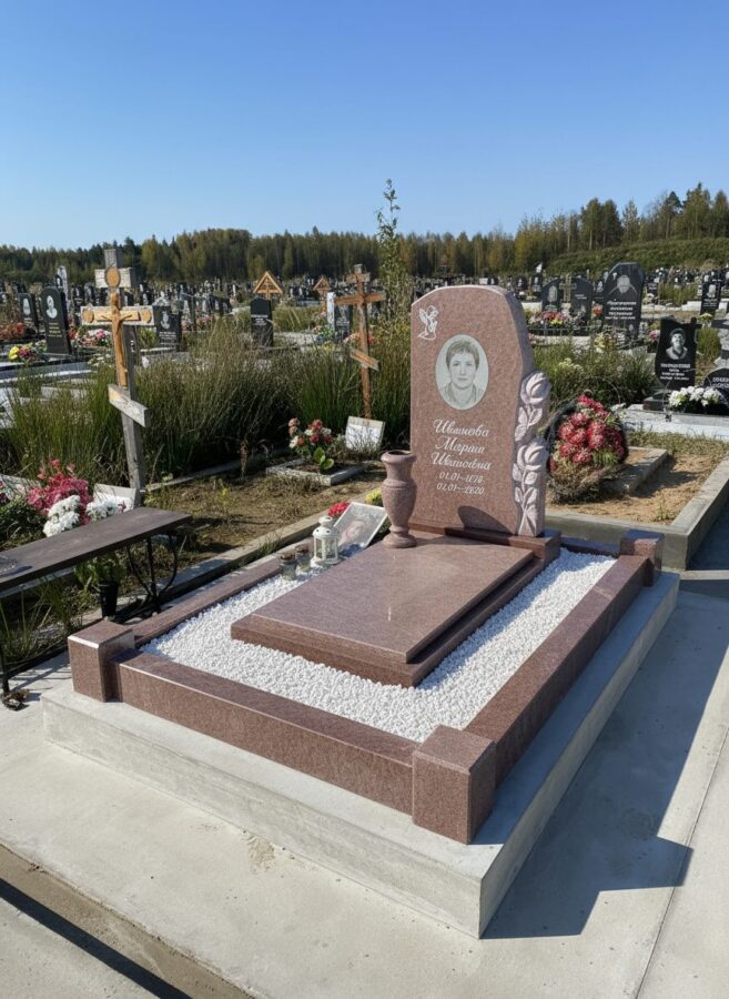 Мемориальный комплекс из красного гранита